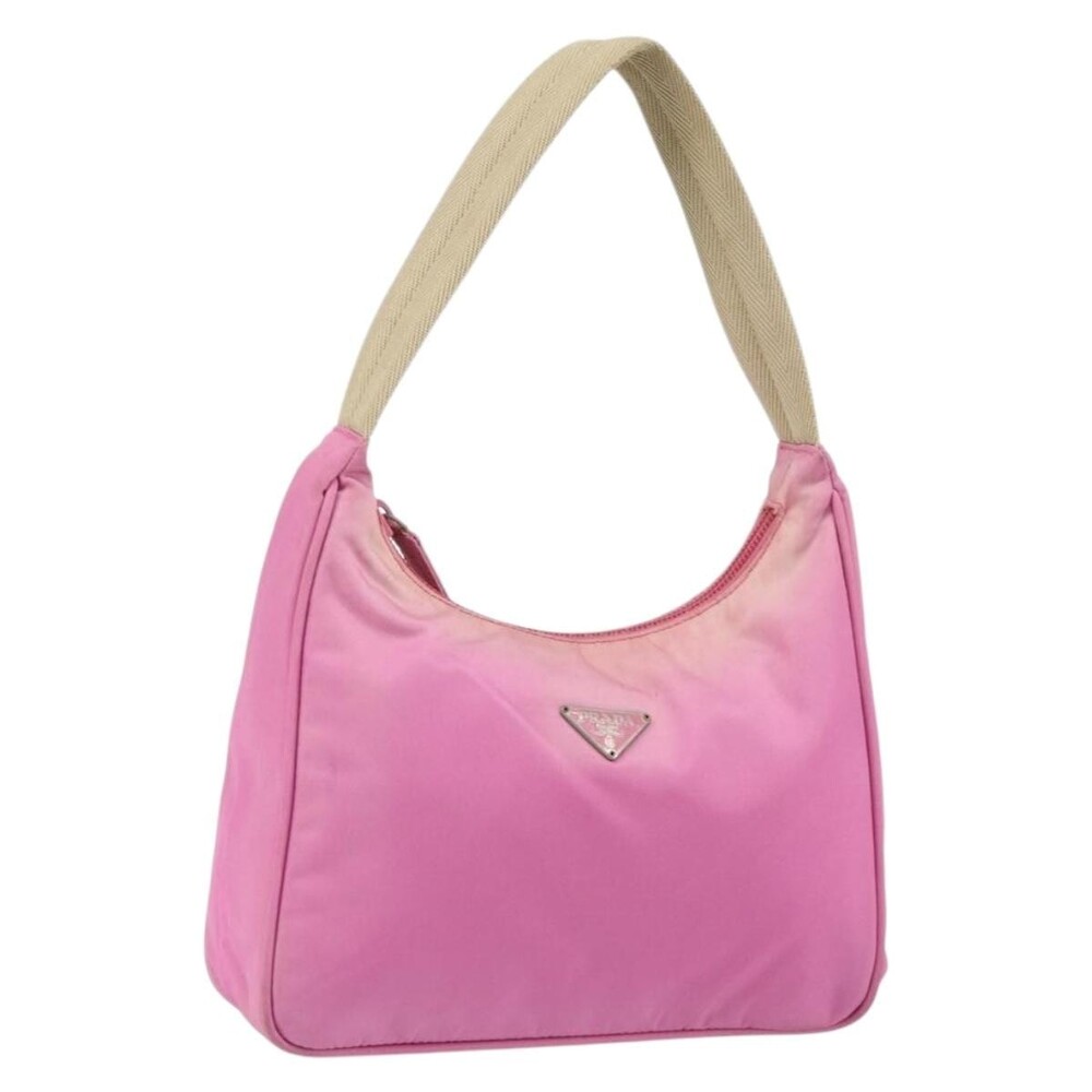 Prada Nylon Hand Pouch Pink